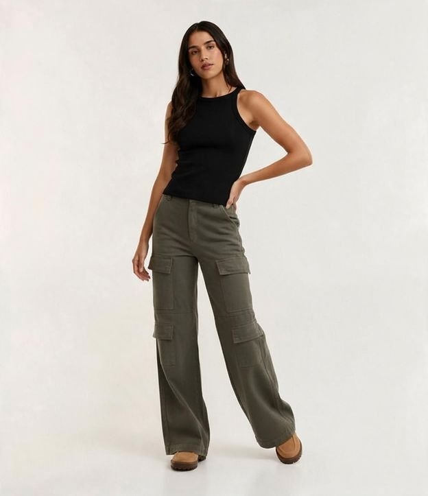Blusa Musculosa Acanalada en Rib de Algodón 2
