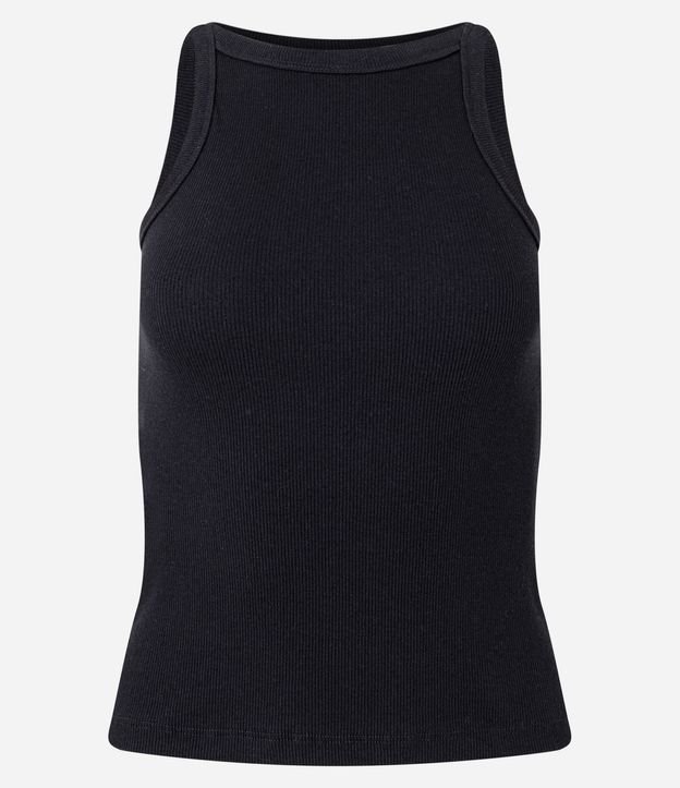 Blusa Musculosa Acanalada en Rib de Algodón 2