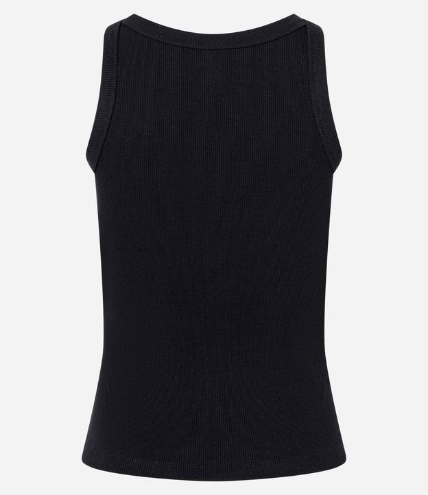 Blusa Musculosa Acanalada en Rib de Algodón 4
