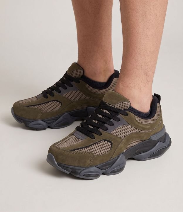 Championes Dad Sneaker en PU con Recortes y Suela Alto