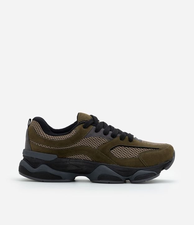 Championes Dad Sneaker en PU con Recortes y Suela Alto