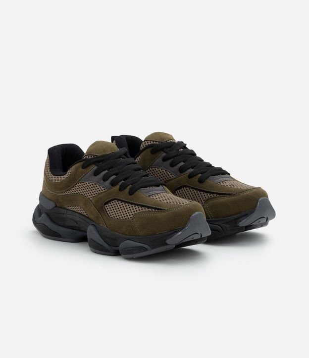 Championes Dad Sneaker en PU con Recortes y Suela Alto 2