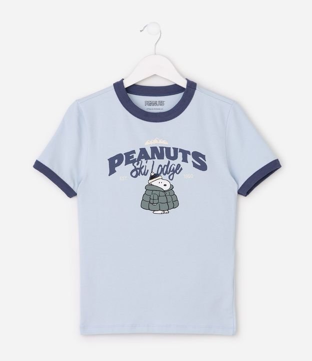 Remera Manga Corta Snoopy con Detalles Contrastantes 5