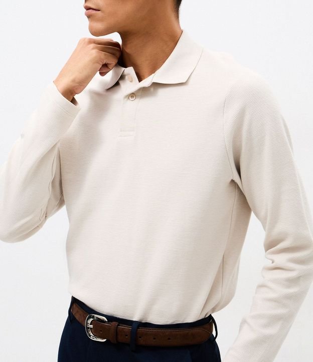 Remera Manga Larga Polo Texturizada Ottoman 3