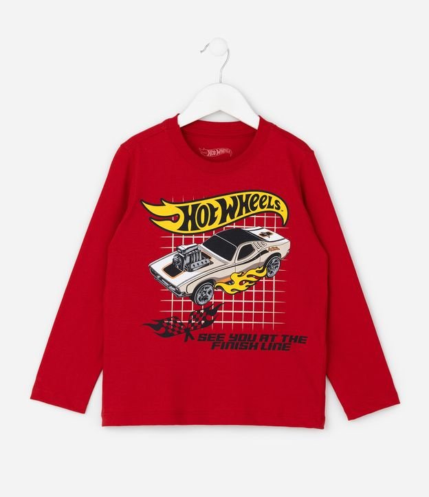 Remera Infantil con Estampa de Hot Wheels Finish Line – Talle 4 a 10 años 2
