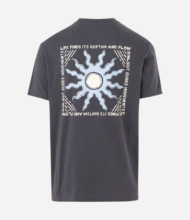 Remera Comfort en Algodón con Lettering y Estampado Desteñida 7