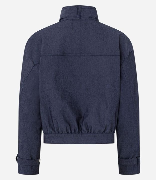 Campera Bomber en Jeans con Bolsillos 8