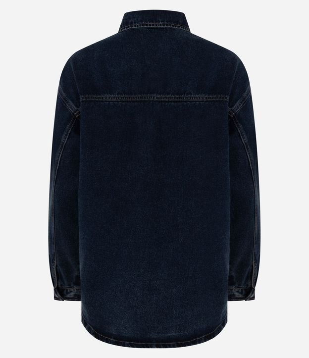 Campera Overshirt en Jeans con Bolsillos Delanteros 6