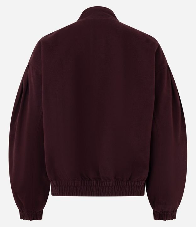 Campera Bomber en Sarga con Botones Forrados y Ajustes 7