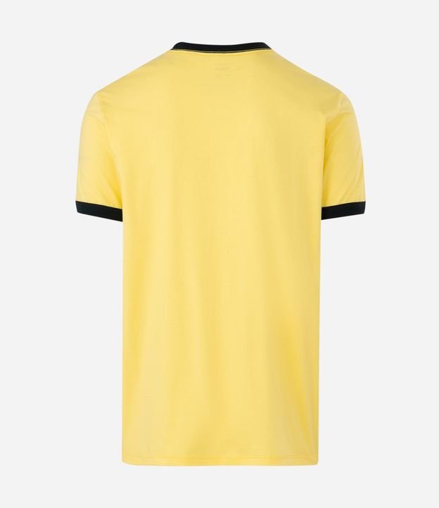 Remera Deportiva Dry con Lettering Brasil y Bies Contrastante 5