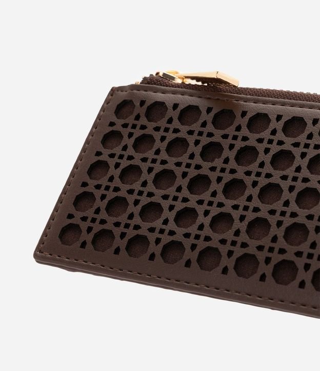 Billetera Tarjetero Pequeña en PU con Trama Ahuecada 2