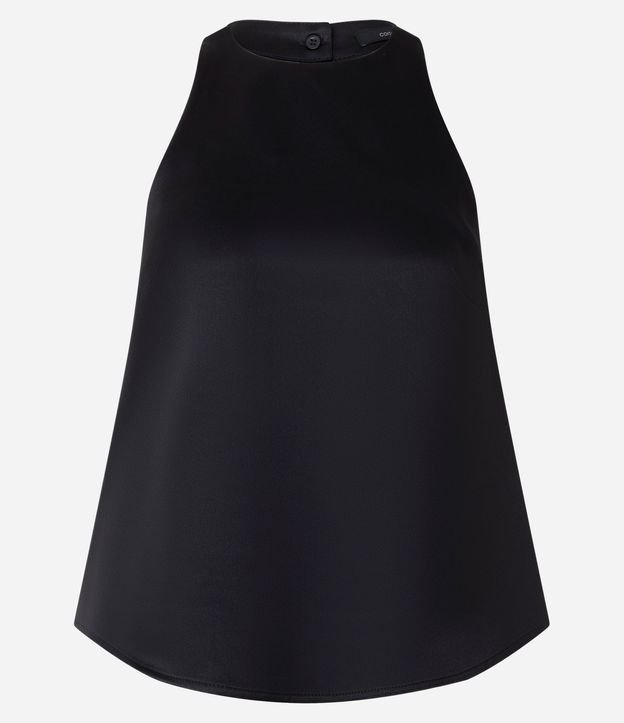 Blusa Satinada con Escote Halter