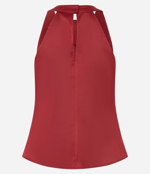 Blusa Satinada con Escote Halter 6