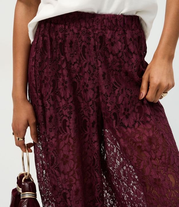 Pantalón Aladim en Encaje Floral con Cintura Elástica 4