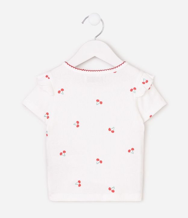 Remera Infantil en Rib Cereza - Talle 1 A 6 años 2