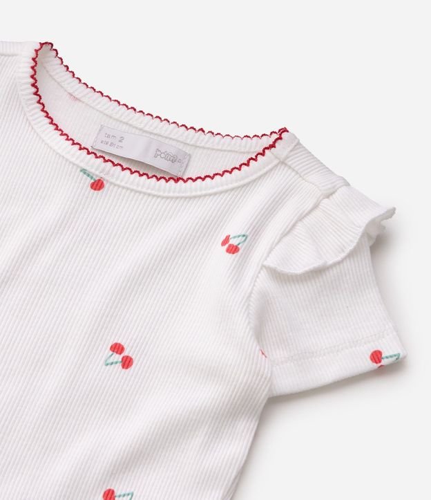 Remera Infantil en Rib Cereza - Talle 1 A 6 años 4