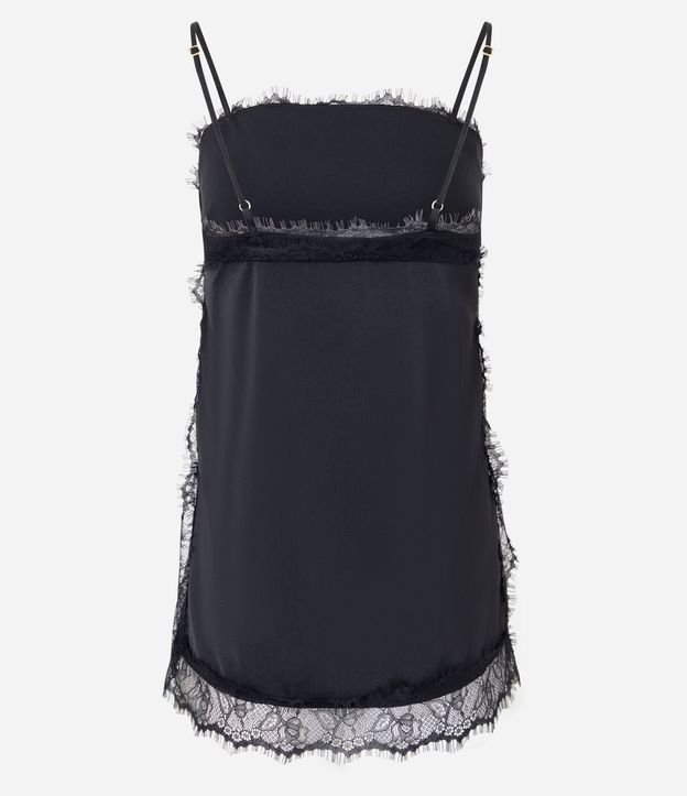 Blusa Satinada con Escote Cuadrado y Encaje Aplicado 8