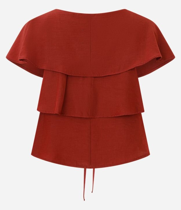 Blusa en Viscosa con Volados y Lazo Delantero 6