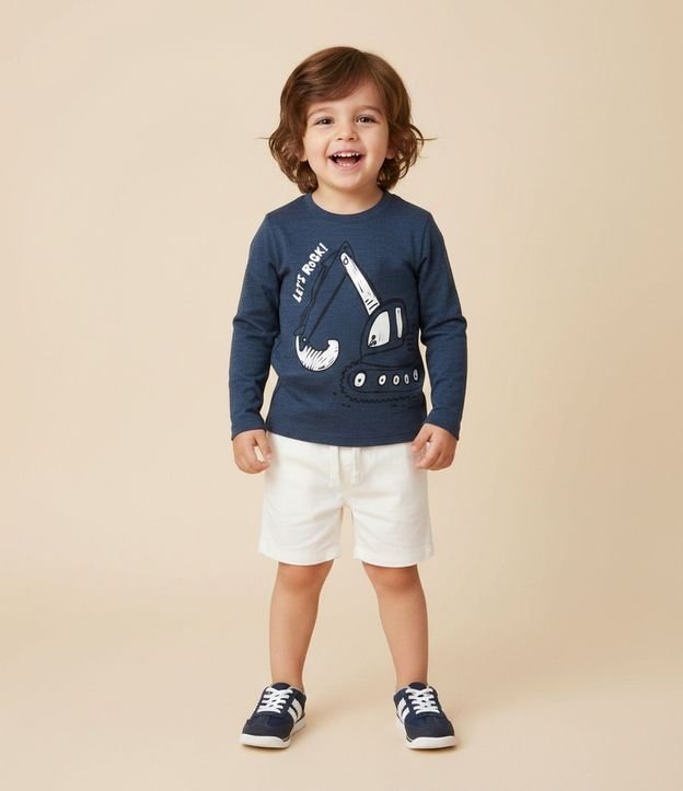 Remera Infantil con Estampa de Máquina Excavadora– Talle 1 a 5/6 años 1