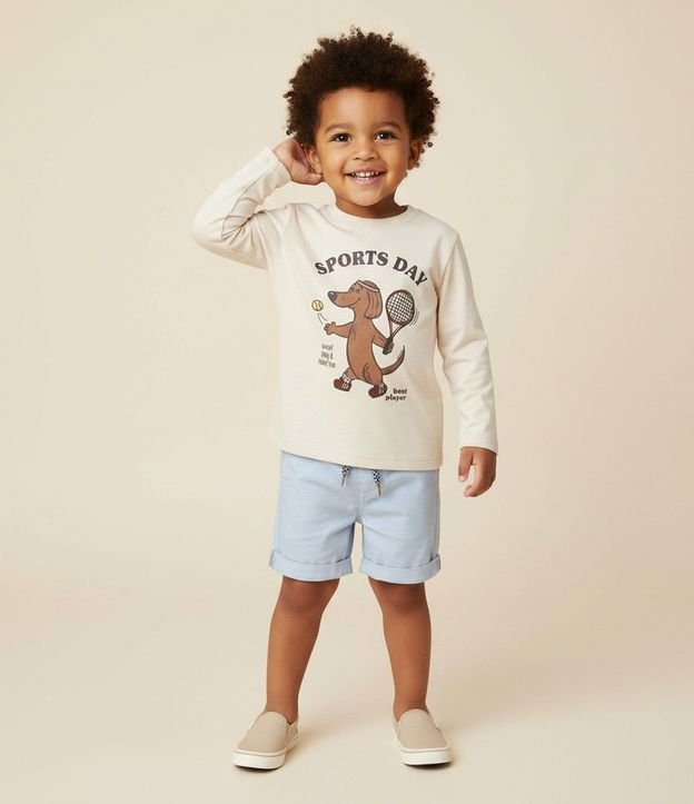 Remera Infantil con Estampado Perrito Tenista Sports Day – Talle 1 a 5/6 años