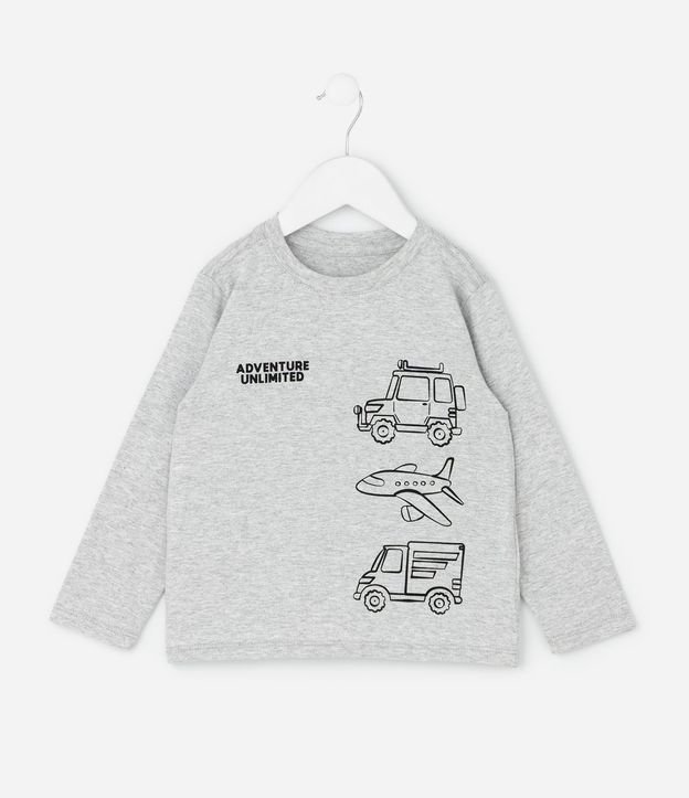 Remera Infantil con Estampa de Aviones y Coches – Talle 1 a 5/6 años 2