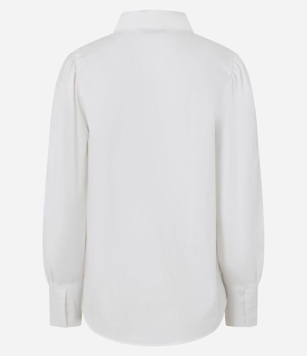Blusa en Algodón con Manga Abullonada y Cuello Lazo 6