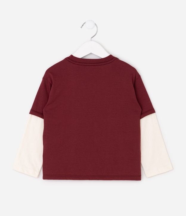 Remera Manga Larga con Efecto Sobrepuesto - Talle 1 a 6 años 2