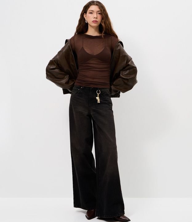 Blusa Manga Larga con Transparencia Sutil 2
