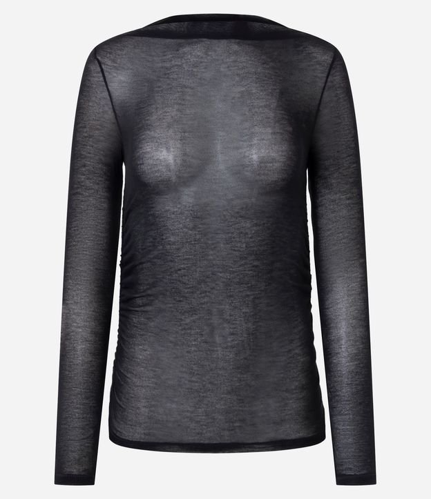 Blusa Manga Larga con Transparencia Sutil 5