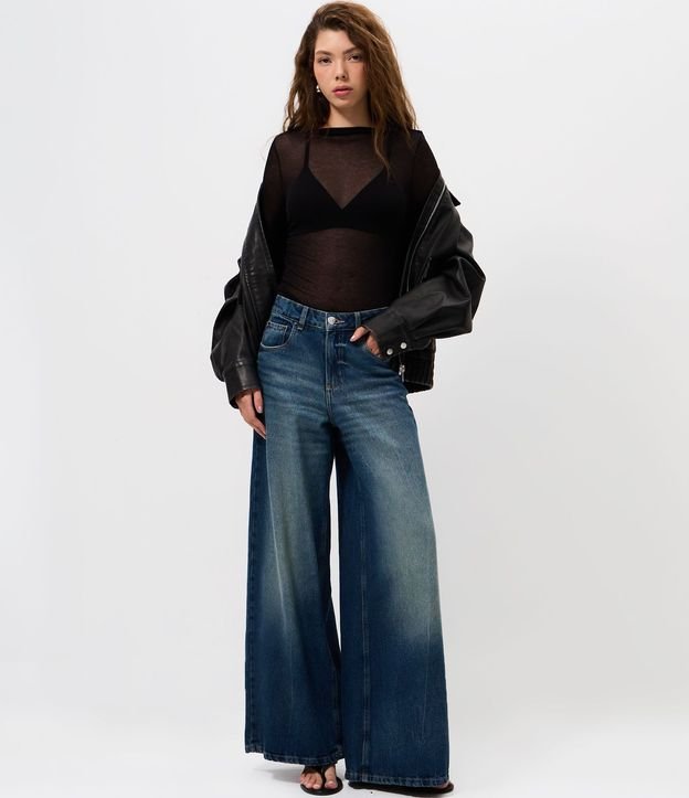 Blusa Manga Larga con Transparencia Sutil 2