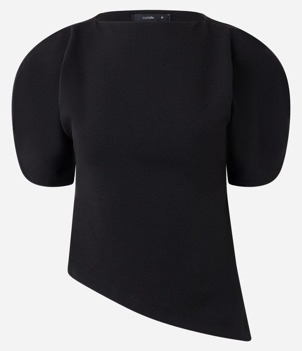 Blusa Estructurada con Mangas Voluminosas y Bajo Asimétrico 5