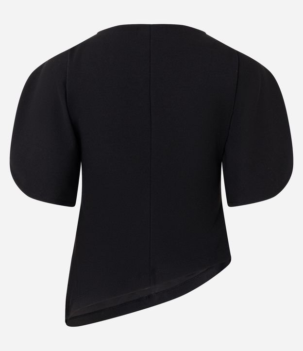Blusa Estructurada con Mangas Voluminosas y Bajo Asimétrico 6