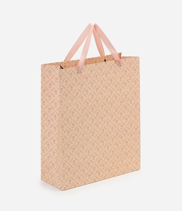 Bolsa de Regalo Pequeña en Papel con Estampado Floral