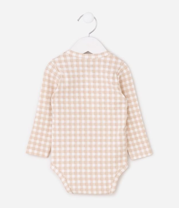 Body Infantil Vichy Manga Larga - Talle O a 18 Meses 4