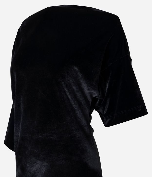 Blusa Asimétrica en Terciopelo con Frunzidos 6