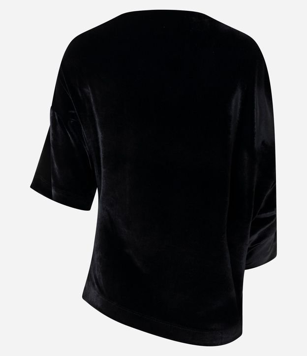 Blusa Asimétrica en Terciopelo con Frunzidos 7