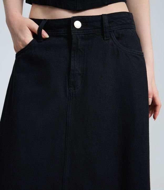 Falda New Midi en Jeans con Ruedo Hilo y Recortes 3