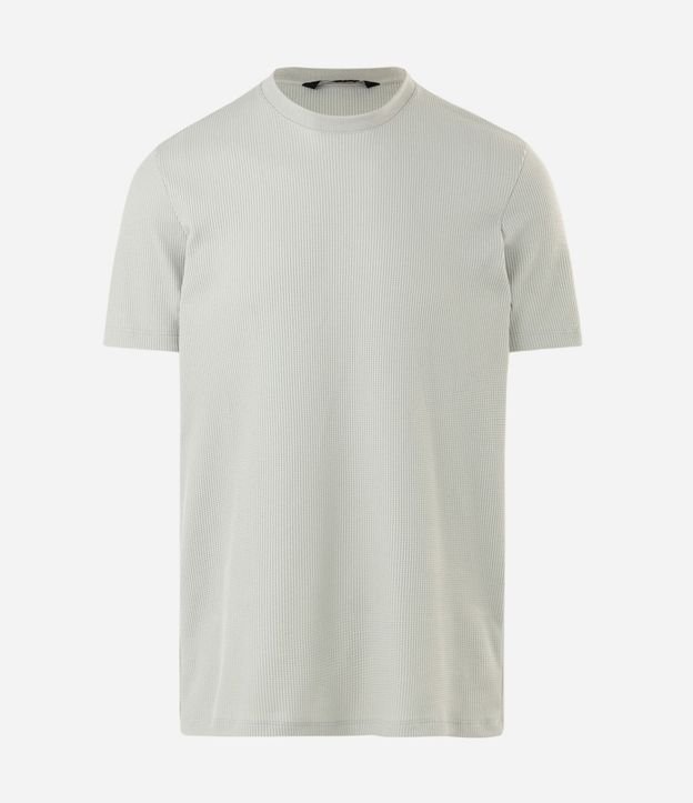 Remera Regular en Algodón con Textura Waffle 4