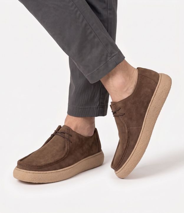 Championes Casual Moc Toe en Cuero Gamuza
