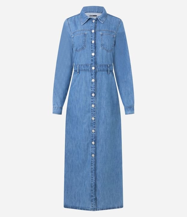 Vestido Midi en Jeans con Manga Larga 5