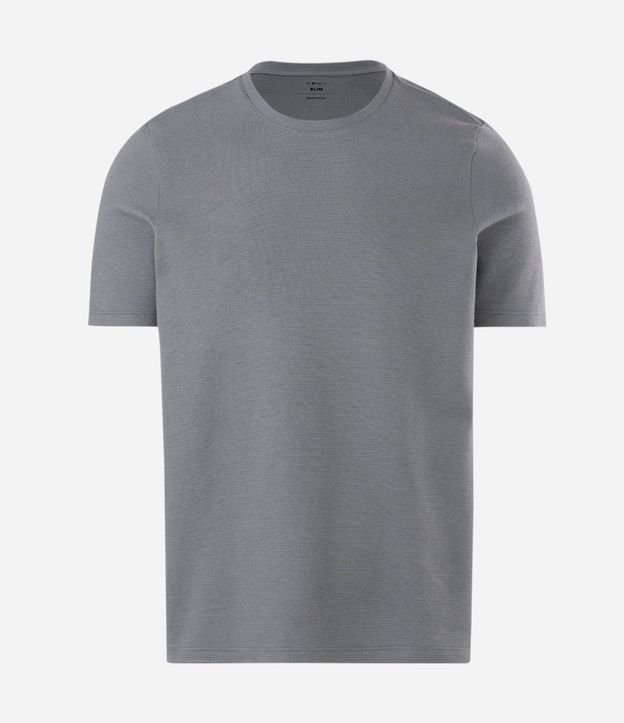 Remera Slim en Algodón Acanalada