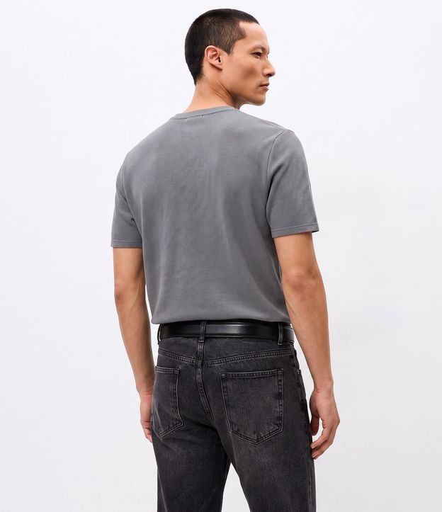 Remera Slim en Algodón Acanalada 4