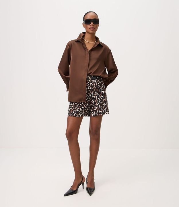 Short Sastre con Estampado Animal Print