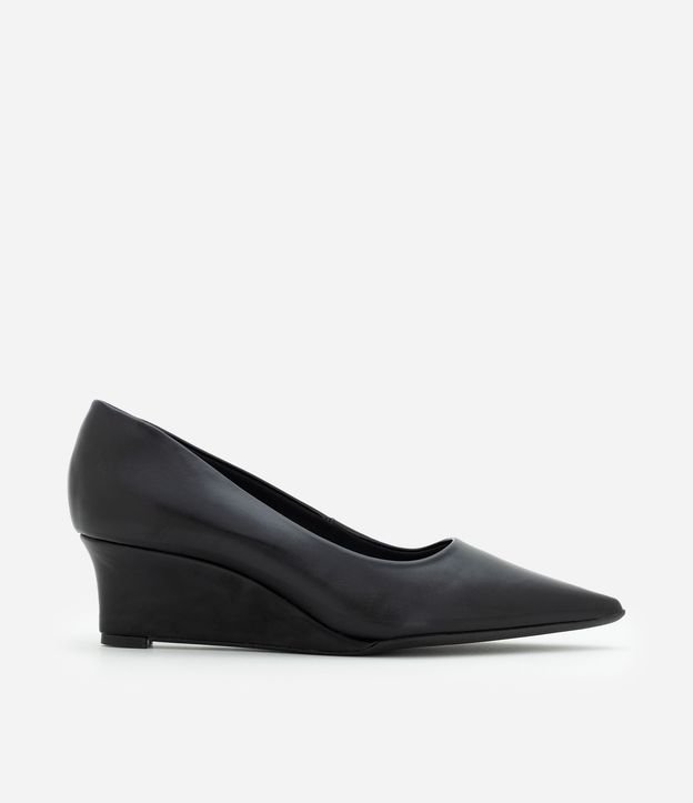 Zapato Tacones Anabela en PU con Punta Fina y Salto Mediano 2