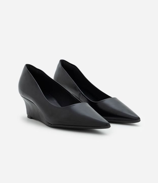 Zapato Tacones Anabela en PU con Punta Fina y Salto Mediano 3