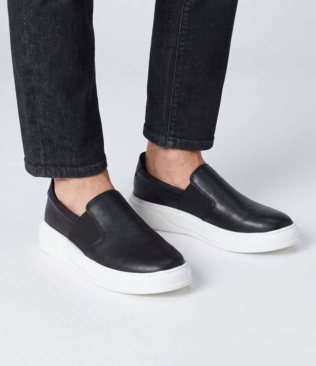 Championes Slip On en Cuero Napa