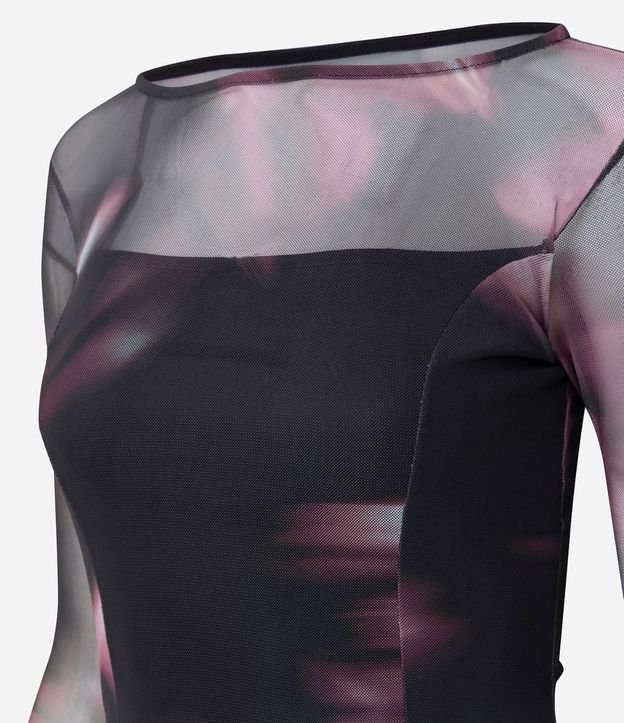 Vestido Midi en Tule con Efecto Manchado y Recortes en el Ruedo 6