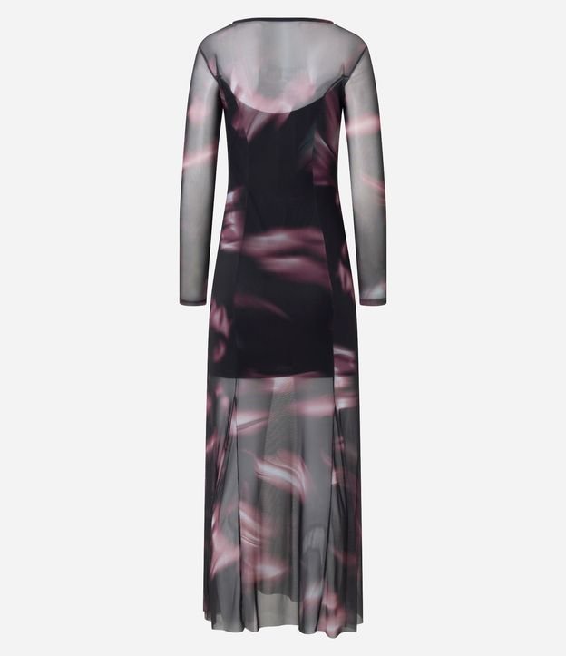 Vestido Midi en Tule con Efecto Manchado y Recortes en el Ruedo 7