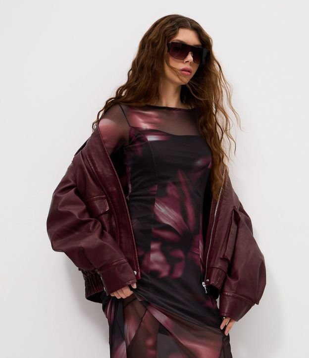 Vestido Midi en Tule con Efecto Manchado y Recortes en el Ruedo 2