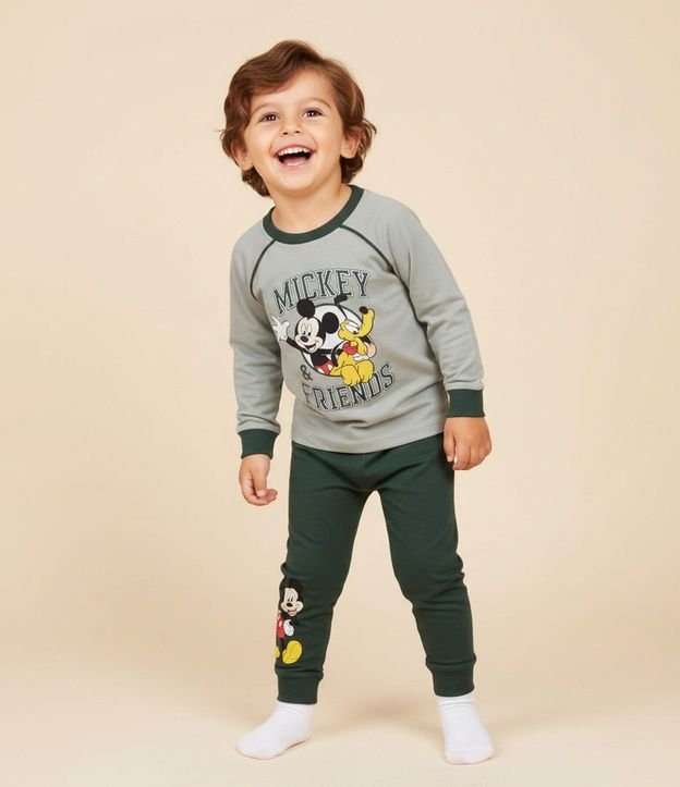Pijama Infantil con Estampa de Mickey y Pluto – Talle 1 a 4 años